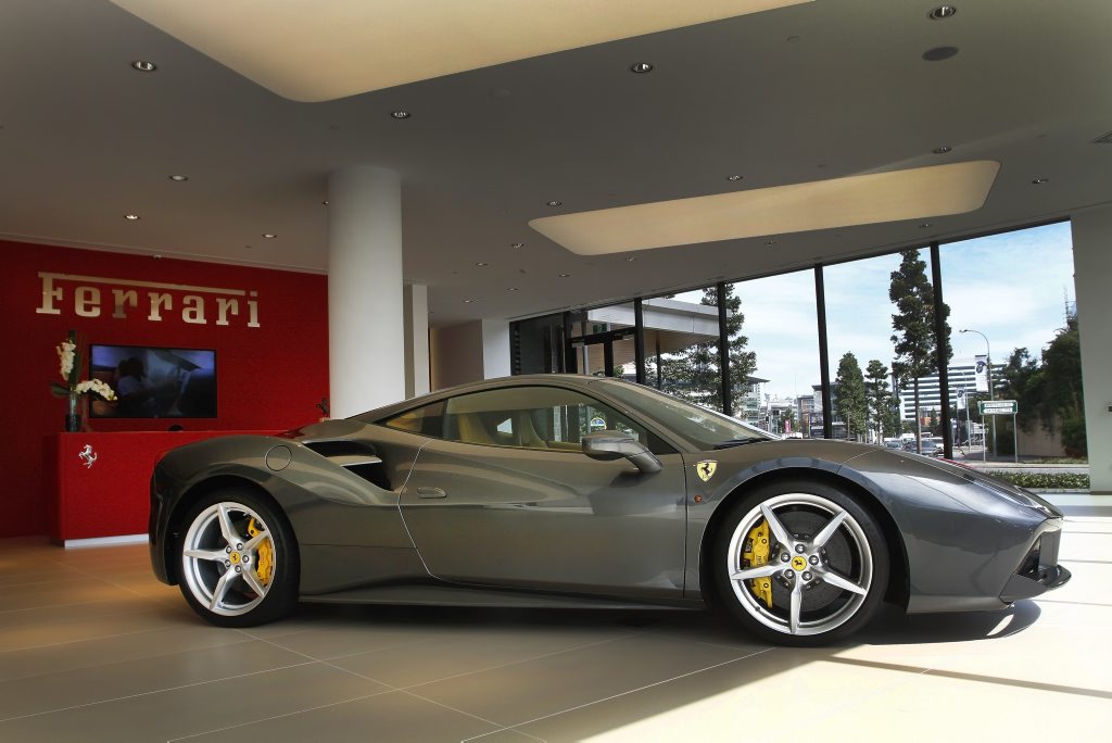 New Ferrari 488 GTB at the new Ferrari Brisbane dealership the day of its grand opening. Photo: Iain Curry / Sunshine Coast Daily New Ferrari 488 GTB at the new Ferrari Brisbane dealership the day of its grand opening. Photo: Iain Curry / Sunshine Coast Daily