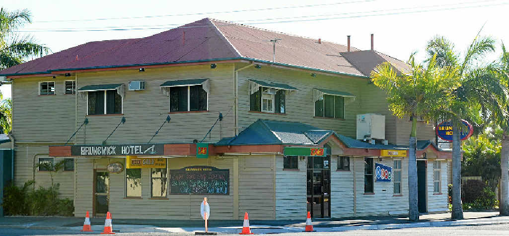 CAUGHT: The Brunswick Hotel, a few days after a man was robbed there on July 18, 2014. CAUGHT: The Brunswick Hotel, a few days after a man was robbed there on July 18, 2014.