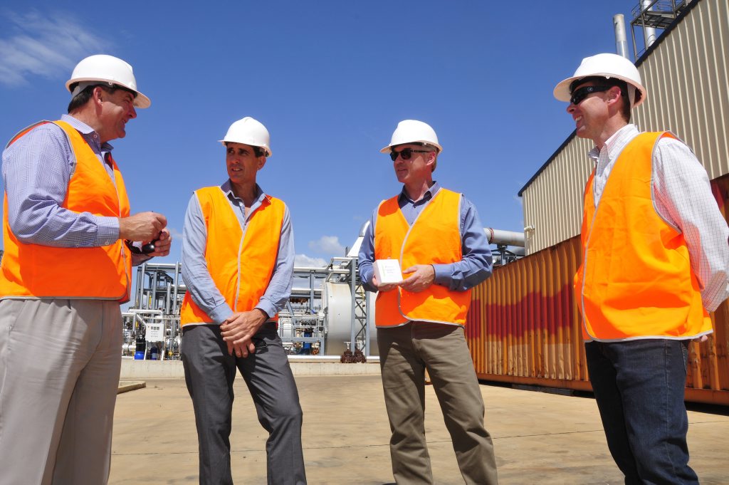 Queensland State Member for Burnett Stephen Bennett, Northern Oil Refinery general manager Andrew Smith, JJ Richards and Sons Gladstone branch manager Lockie McGaw and business development manager Richard Taylor. Queensland State Member for Burnett Stephen Bennett, Northern Oil Refinery general manager Andrew Smith, JJ Richards and Sons Gladstone branch manager Lockie McGaw and business development manager Richard Taylor.