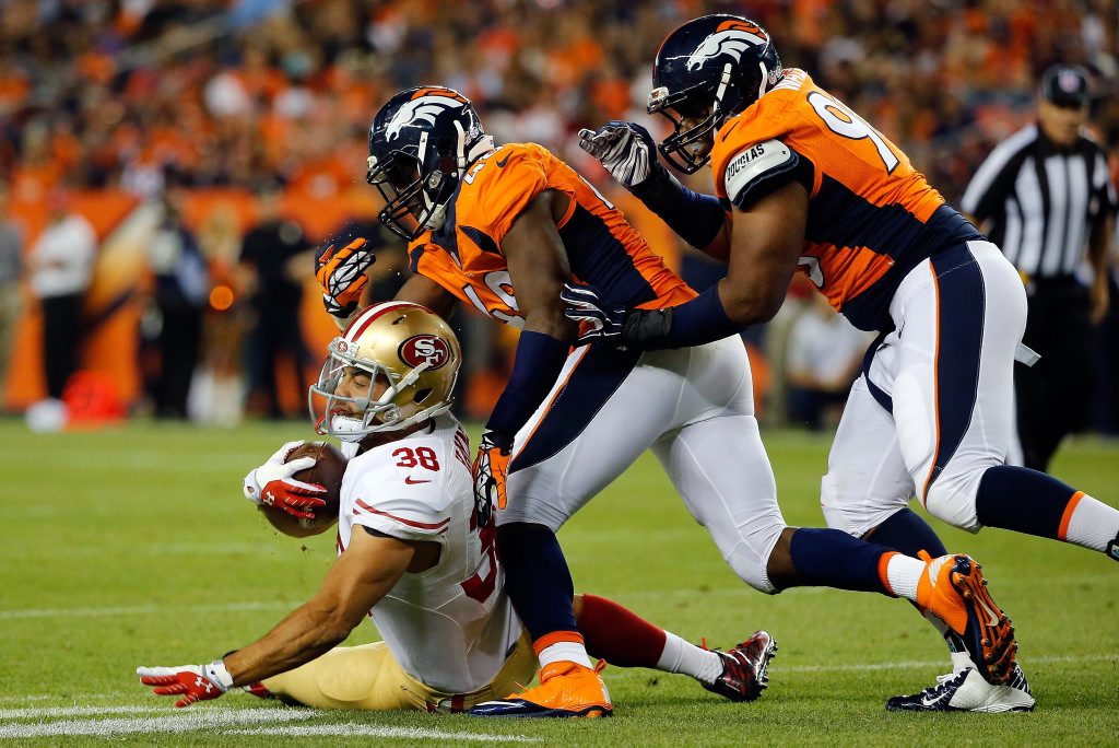 Jarryd Hayne was only confirmed in the San Francisco 49ers' 46-man game-day roster less than two hours before kick-off for the home clash against the Minnesota Vikings. Jarryd Hayne was only confirmed in the San Francisco 49ers' 46-man game-day roster less than two hours before kick-off for the home clash against the Minnesota Vikings.