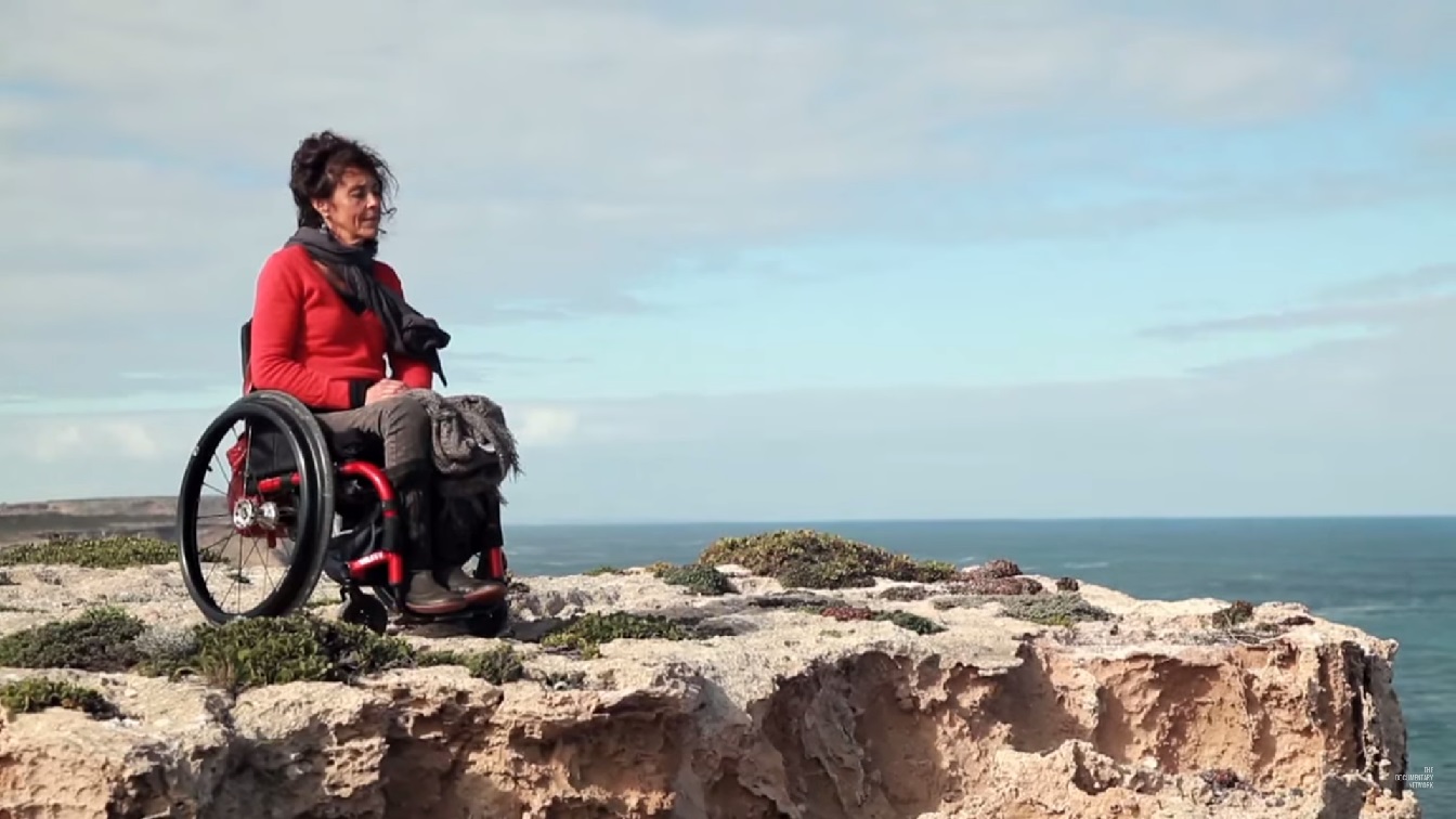 Pascale Honore, as shown in a still from the mini-documentary Duct Tape Surfing. Pascale Honore, as shown in a still from the mini-documentary Duct Tape Surfing.