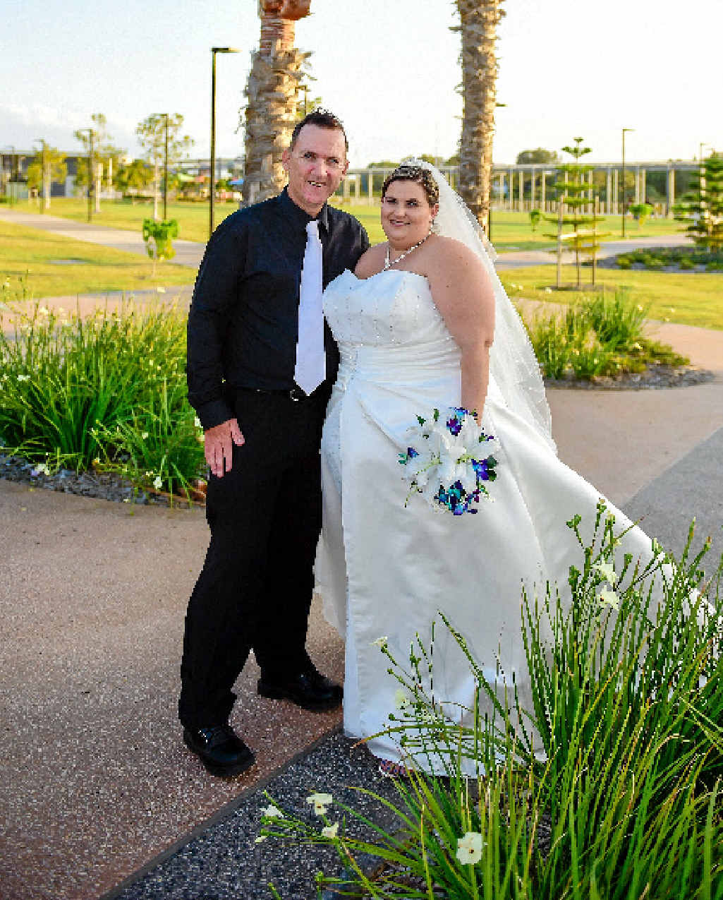 WEDDED BLISS: Amanda Chauntler and Russell Faulkner exchanged vows at their wedding held at the Rocky Glen Hotel on August 5. WEDDED BLISS: Amanda Chauntler and Russell Faulkner exchanged vows at their wedding held at the Rocky Glen Hotel on August 5.