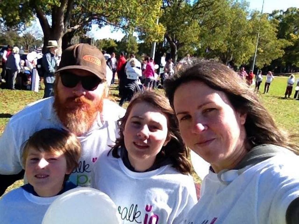 The Chalmers family (from left) Joey, Mark, Taylor and Peta enjoy the outing. 