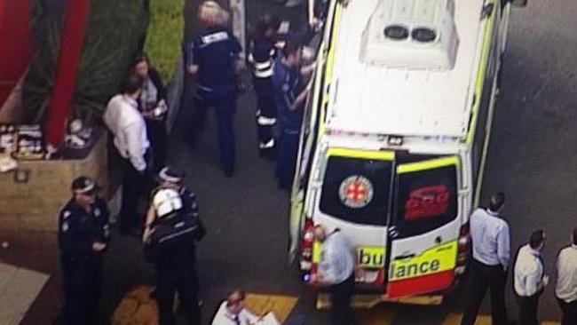 A man and a woman have been shot at a McDonald's store at Helensvale. Photo: Channel 9 A man and a woman have been shot at a McDonald's store at Helensvale. Photo: Channel 9