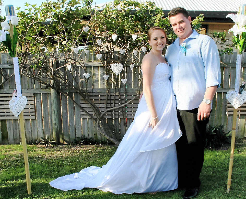 KEEP THEM GUESSING: Newlyweds Danielle and Andrew Karlsen invited their friends and family to a birthday party which turned out to be their wedding. KEEP THEM GUESSING: Newlyweds Danielle and Andrew Karlsen invited their friends and family to a birthday party which turned out to be their wedding.