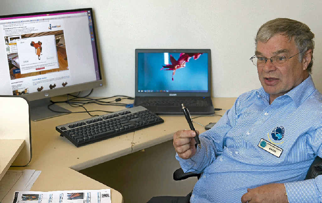 WORLD FIRST: Global Store Solutions proprietor Barry Knights displays some the company’s unique software. WORLD FIRST: Global Store Solutions proprietor Barry Knights displays some the company’s unique software.