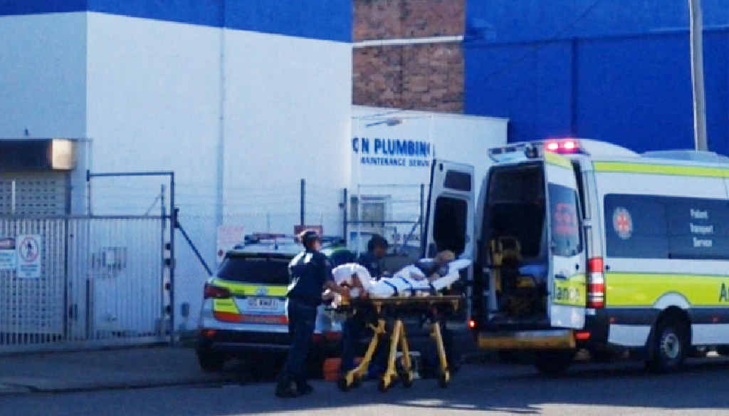 VIOLENT ATTACK: The scene of stabbing at a hostel for homeless men in Rockhampton yesterday morning. VIOLENT ATTACK: The scene of stabbing at a hostel for homeless men in Rockhampton yesterday morning.