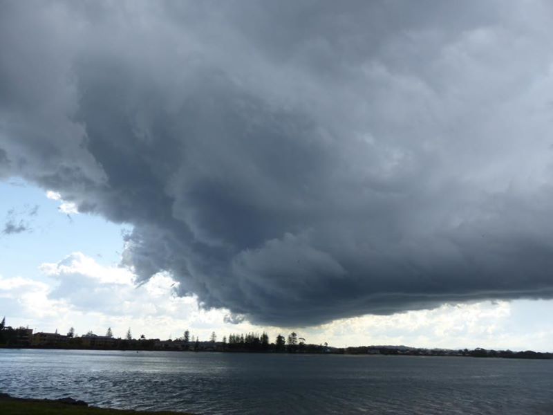 Storm front over North Creek,