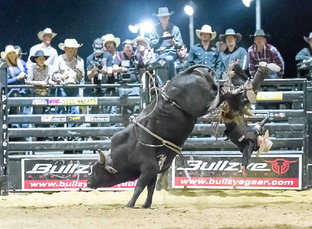 HOLD ON: The Professional Bull Riders will return to Bundy later this month. HOLD ON: The Professional Bull Riders will return to Bundy later this month.