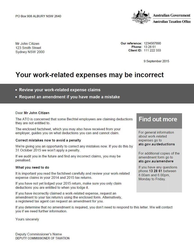 The letter sent to Bechtel workers on Curtis Island last week has now been forwarded to accountants in preparation of a claims do-over for some workers. The letter sent to Bechtel workers on Curtis Island last week has now been forwarded to accountants in preparation of a claims do-over for some workers.