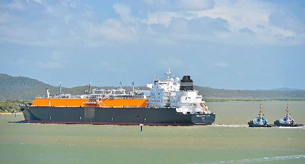 FILLING UP: The LNG tanker Methane Mickie Harper on its way to becoming the second ship filled by QCLNG. FILLING UP: The LNG tanker Methane Mickie Harper on its way to becoming the second ship filled by QCLNG.