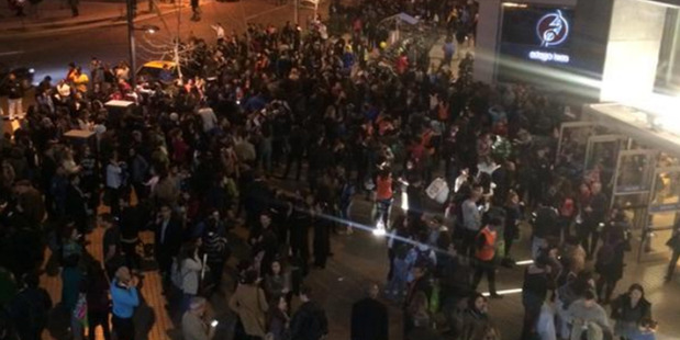 People flood into the streets following a massive earthquake off the coast of Chile. Photo / Supplied via Twitter People flood into the streets following a massive earthquake off the coast of Chile. Photo / Supplied via Twitter