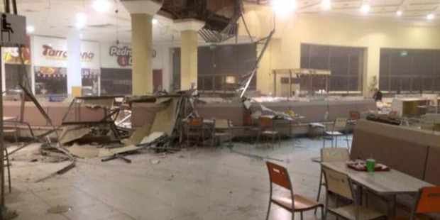 Damage to a food court in a shopping mall in the northern town of La Serena Chile. Photo: Rodrigo Vilches M. / Twitter Damage to a food court in a shopping mall in the northern town of La Serena Chile. Photo: Rodrigo Vilches M. / Twitter