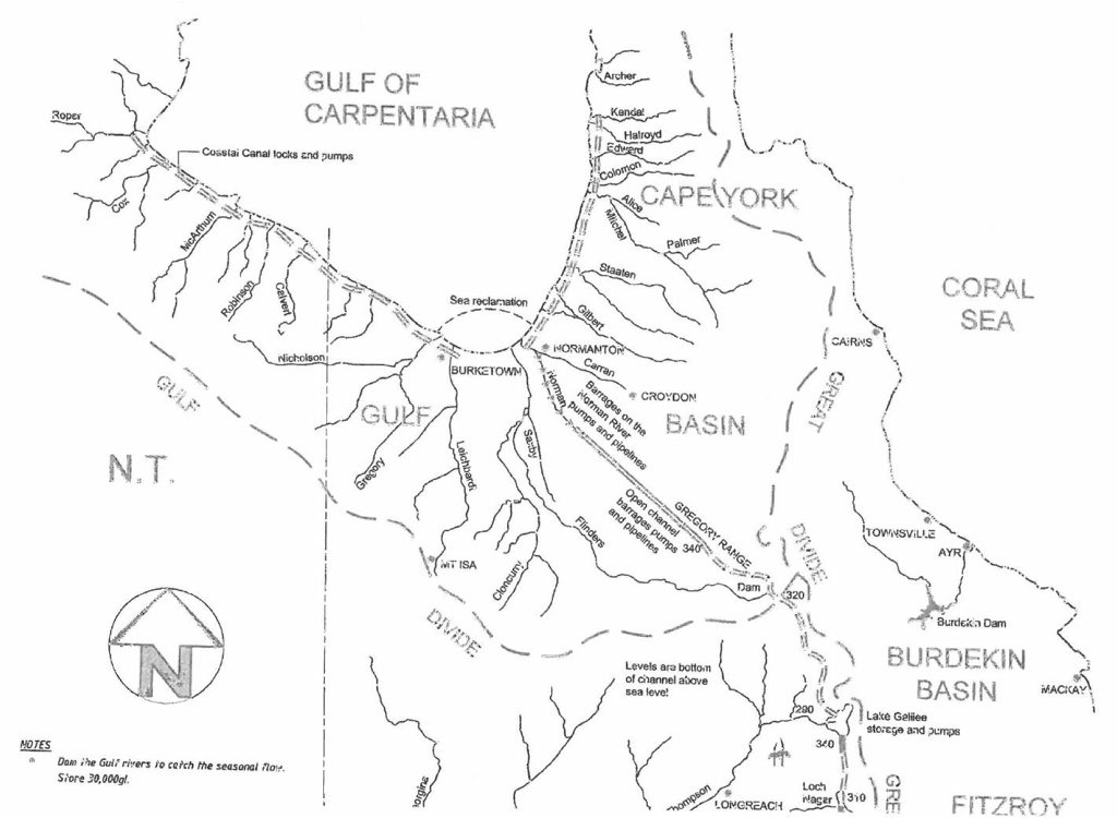 Victorian Rex McIntosh's sketch of the Gulf rivers system. Victorian Rex McIntosh's sketch of the Gulf rivers system.