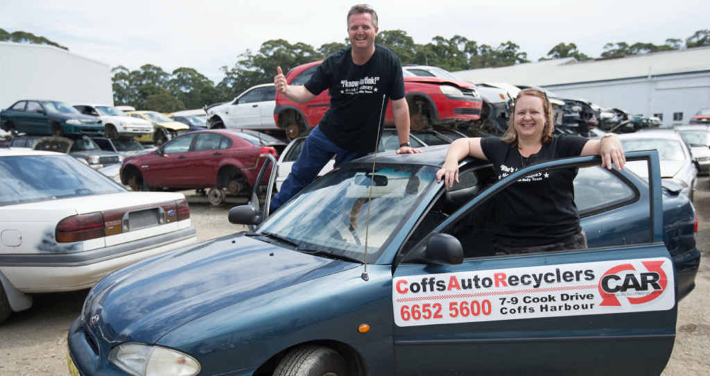 HAVE WE GOT A CAR FOR YOU? Russell and Rhonda Klenk pay a visit to a Coffs Harbour car wrecking yard to check out the standard of car they might be driving in the Mystery Box Rally. HAVE WE GOT A CAR FOR YOU? Russell and Rhonda Klenk pay a visit to a Coffs Harbour car wrecking yard to check out the standard of car they might be driving in the Mystery Box Rally.