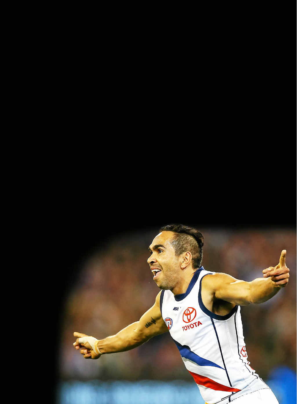 CROWING: Eddie Betts celebrates a goal at the MCG last Saturday night. CROWING: Eddie Betts celebrates a goal at the MCG last Saturday night.