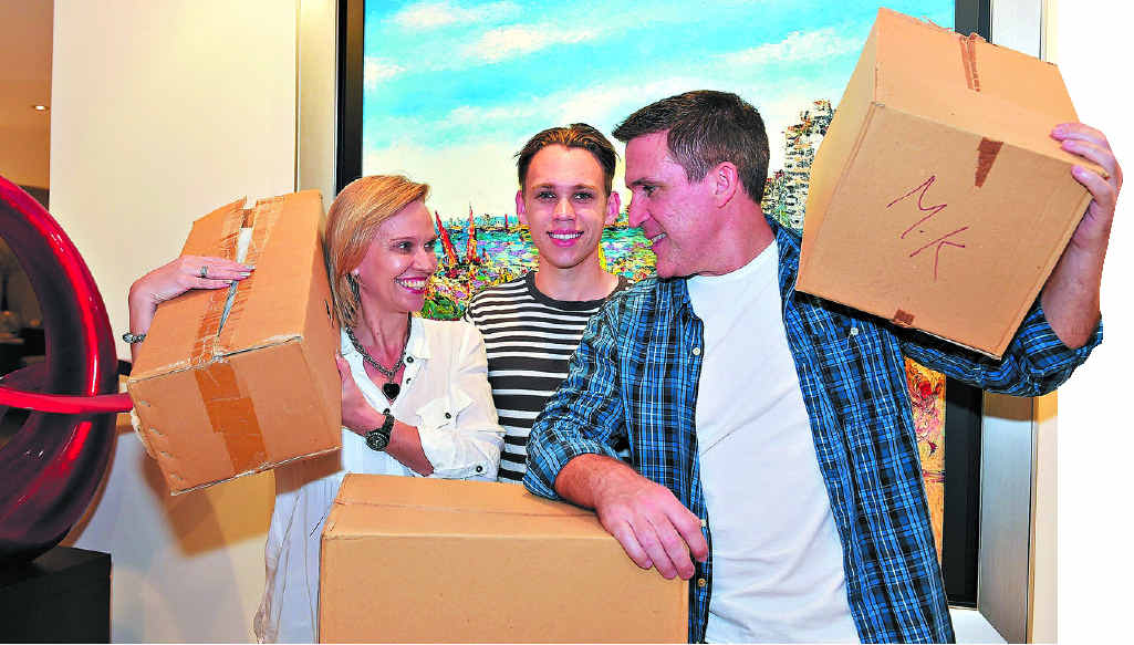 NEW HORIZONS: David and Christine Hart with son Harrison are packing up and moving to Miami. NEW HORIZONS: David and Christine Hart with son Harrison are packing up and moving to Miami.