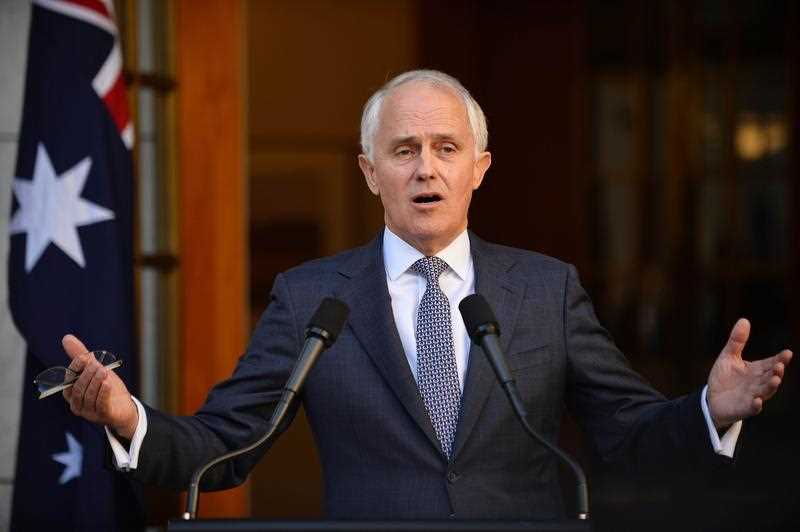 New Australian Prime Minister Malcolm Turnbull answers a question after announcing his new cabinet at a press conference in Canberra on September 20, 2015. Turnbull announced the cabinet reshuffle, promoting more women to key positions just days after he ousted Tony Abbott in a party coup. New Australian Prime Minister Malcolm Turnbull answers a question after announcing his new cabinet at a press conference in Canberra on September 20, 2015. Turnbull announced the cabinet reshuffle, promoting more women to key positions just days after he ousted Tony Abbott in a party coup.
