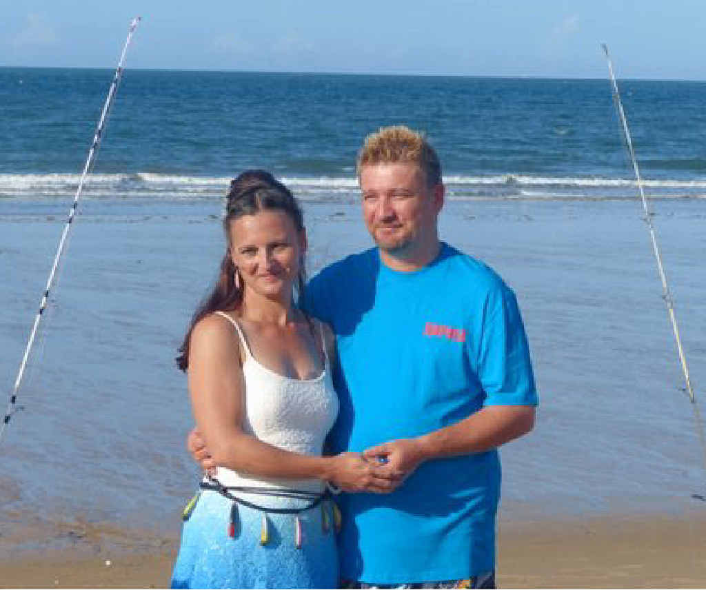 HOOKED: Troy and Sharyne Hussey wed on August 29 at the beach. HOOKED: Troy and Sharyne Hussey wed on August 29 at the beach.