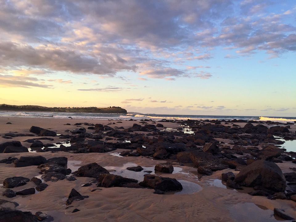 Sunset on Flat Rock, East Ballina. Sunset on Flat Rock, East Ballina.