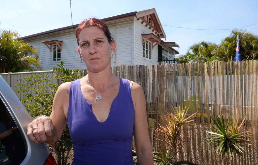 SURVEILLANCE: Renee Pollitt is concerned about her neighbour's security cameras which overlook her back and front yard. Photo: Mike Knott / NewsMail SURVEILLANCE: Renee Pollitt is concerned about her neighbour's security cameras which overlook her back and front yard. Photo: Mike Knott / NewsMail