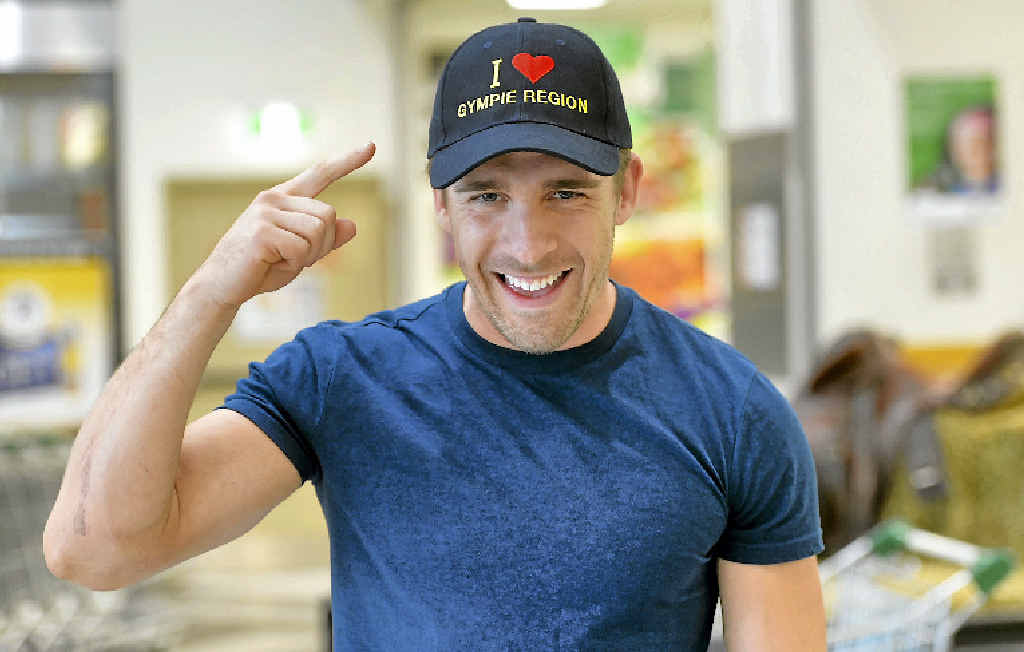 HUGH LOVES GYMPIE: Actor Hugh Sheridan at Central Shopping Centre last month when he was staying in the region for the filming of Boar. HUGH LOVES GYMPIE: Actor Hugh Sheridan at Central Shopping Centre last month when he was staying in the region for the filming of Boar.