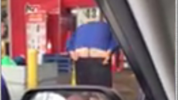A still from the video taken by a Muslim woman at a Logan car park on Wednesday. Photo: Supplied/Brisbane Times A still from the video taken by a Muslim woman at a Logan car park on Wednesday. Photo: Supplied/Brisbane Times