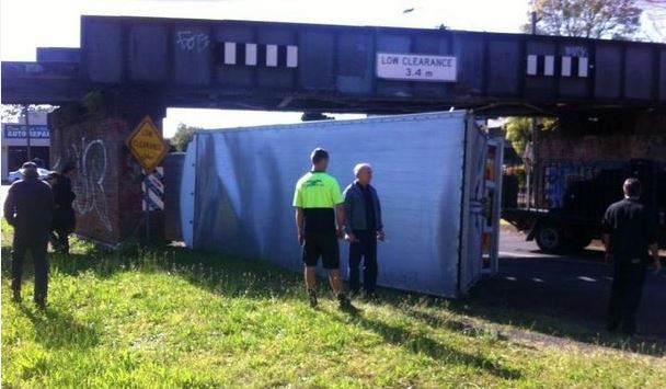 Truck vs Bridge on Union Street, South Lismore. Truck vs Bridge on Union Street, South Lismore.