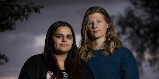 Sinead Watson (left), 24, and Jennie de Jong, 23, were sent back to Istanbul after the stopover. Photo / Nick Reed Sinead Watson (left), 24, and Jennie de Jong, 23, were sent back to Istanbul after the stopover. Photo / Nick Reed