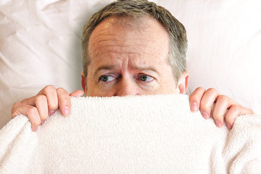 Labor leader Bill Shorten has nightmares of the Turnbull variety. Photo Digitally altered Labor leader Bill Shorten has nightmares of the Turnbull variety. Photo Digitally altered