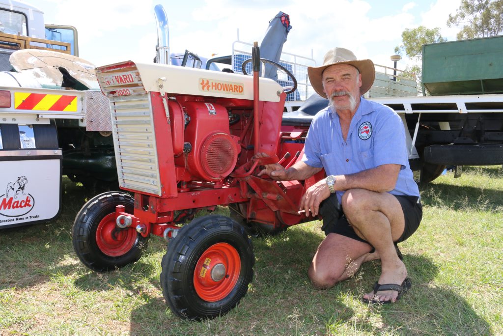Steve Rub with his 1972 Howard 2000 tractor at the Buy Photos