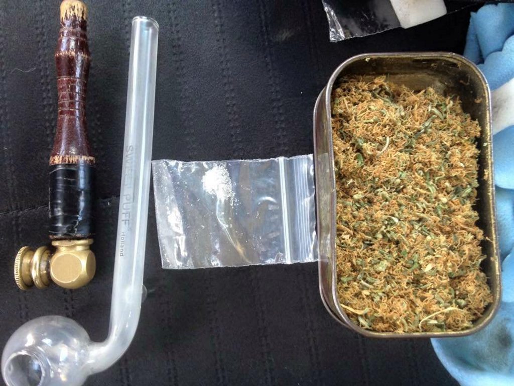 Melissa Dixon pleaded guilty to four offences including charges of unlawfully possessing cannabis, unlawfully possessing a water pipe used for smoking cannabis and committing a public nuisance offence. Melissa Dixon pleaded guilty to four offences including charges of unlawfully possessing cannabis, unlawfully possessing a water pipe used for smoking cannabis and committing a public nuisance offence.