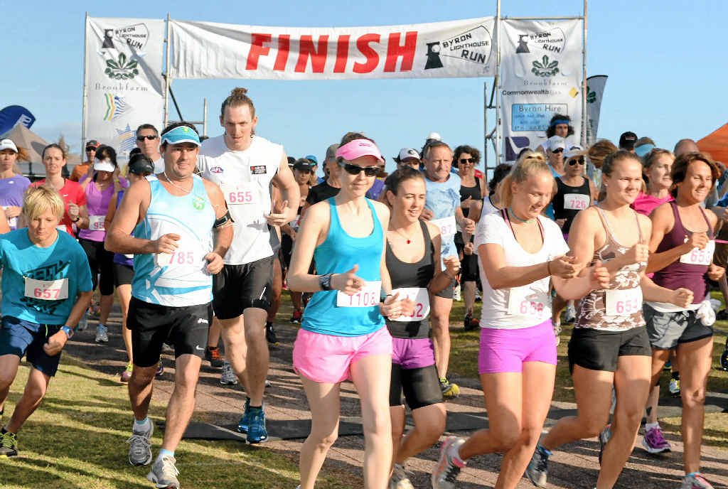 ON YOUR MARKS: Start of the Byron Bay Lighthouse Run, 2014. ON YOUR MARKS: Start of the Byron Bay Lighthouse Run, 2014.