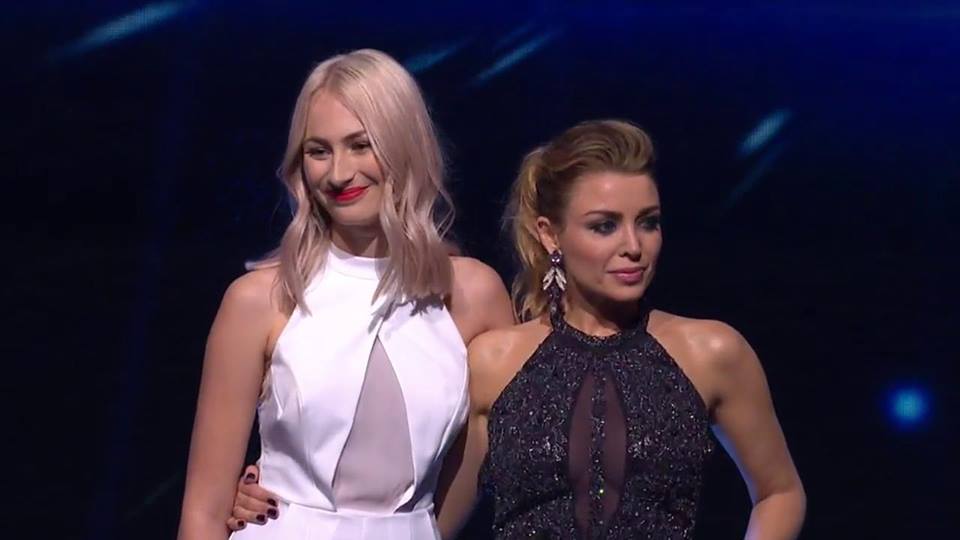 The X Factor contestant Georgia Denton with mentor Dannii Minogue. The X Factor contestant Georgia Denton with mentor Dannii Minogue.