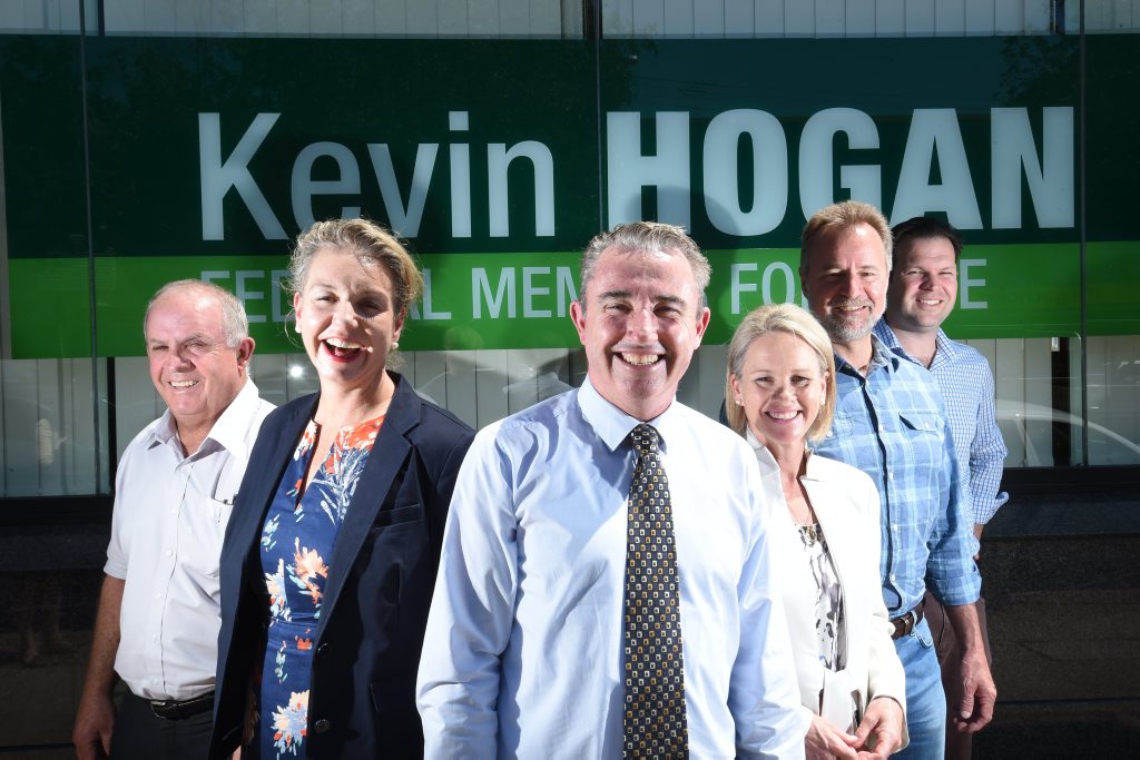 (From left) Senator John Williams, Senator Bridget McKenzie, MP Kevin Hogan, Assistant Minister for Health Fiona Nash, Senator Nigel Scullion, and Senator Matt Canavan outside Kevin Hogan's office while visiting the region. Photo Marc Stapelberg / The Northern Star (From left) Senator John Williams, Senator Bridget McKenzie, MP Kevin Hogan, Assistant Minister for Health Fiona Nash, Senator Nigel Scullion, and Senator Matt Canavan outside Kevin Hogan's office while visiting the region. Photo Marc Stapelberg / The Northern Star
