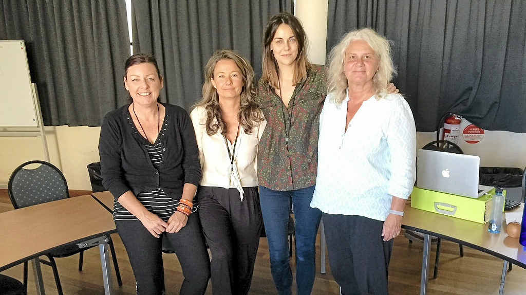 TEAM HUB: Katie Higgins from Freedom Social Justice Growth (FSG), Cat Seddon, Community Services Team Leader, Celeste Harris from Byron Community Centre and Anne Goslett from Sustainable, Holistic, Integrative, Focus, Transition (SHIFT). TEAM HUB: Katie Higgins from Freedom Social Justice Growth (FSG), Cat Seddon, Community Services Team Leader, Celeste Harris from Byron Community Centre and Anne Goslett from Sustainable, Holistic, Integrative, Focus, Transition (SHIFT).