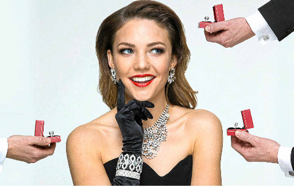Sam Frost stars in the TV series The Bachelorette. Sam Frost stars in the TV series The Bachelorette.