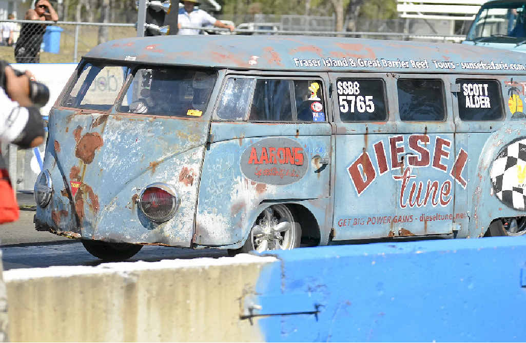 Scott Alder from Logan is off and racing in the VW Warwick weekend.