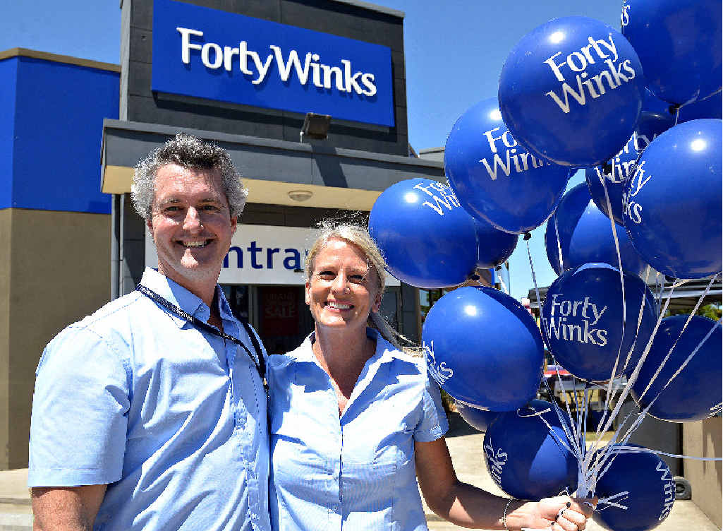 NOW OPEN: Owners Adam and Rachel Healey at the Forty Winks in Johanna Blvd. NOW OPEN: Owners Adam and Rachel Healey at the Forty Winks in Johanna Blvd.