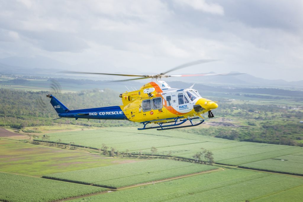 RACQ CQ Rescue flies to the rescue of a Dunedin tourist on Hayman Island RACQ CQ Rescue flies to the rescue of a Dunedin tourist on Hayman Island