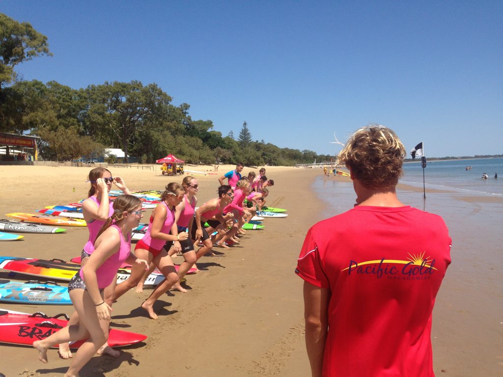 SURF'S UP: Matt Bevilacqua starting a surf swim race at the weekend. Photo Contributed SURF'S UP: Matt Bevilacqua starting a surf swim race at the weekend. Photo Contributed
