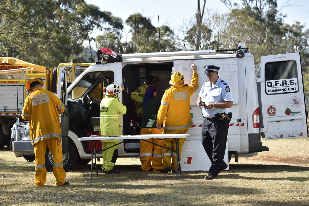 Emergency services at the Highfields fire. Emergency services at the Highfields fire.