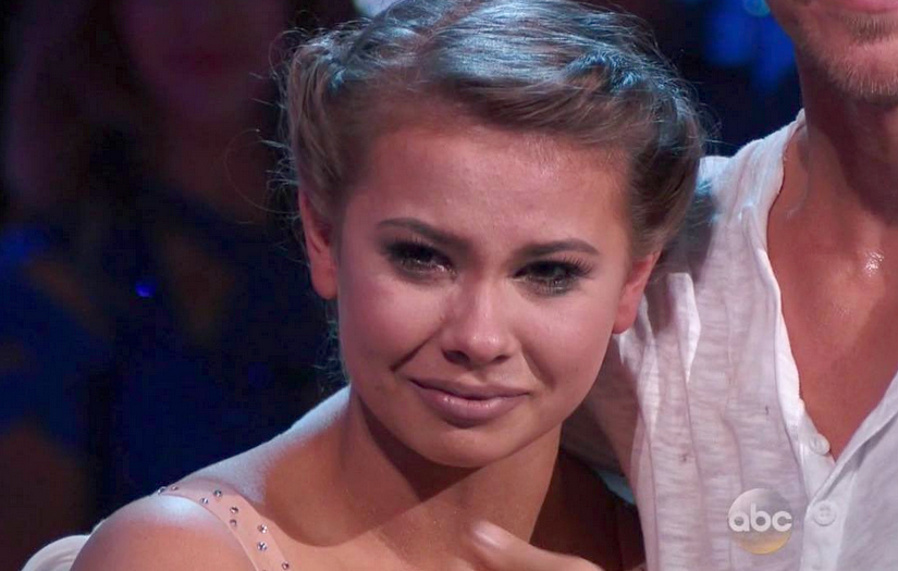 Bindi Irwin cries after paying tribute to her father on Dancing With The Stars. Bindi Irwin cries after paying tribute to her father on Dancing With The Stars.