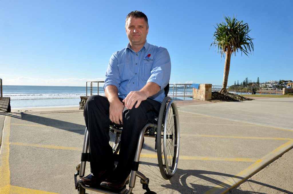 Darron Shields was stunned after staff at BP Forest Glen refused to help him fill his fuel tank. Darron Shields was stunned after staff at BP Forest Glen refused to help him fill his fuel tank.