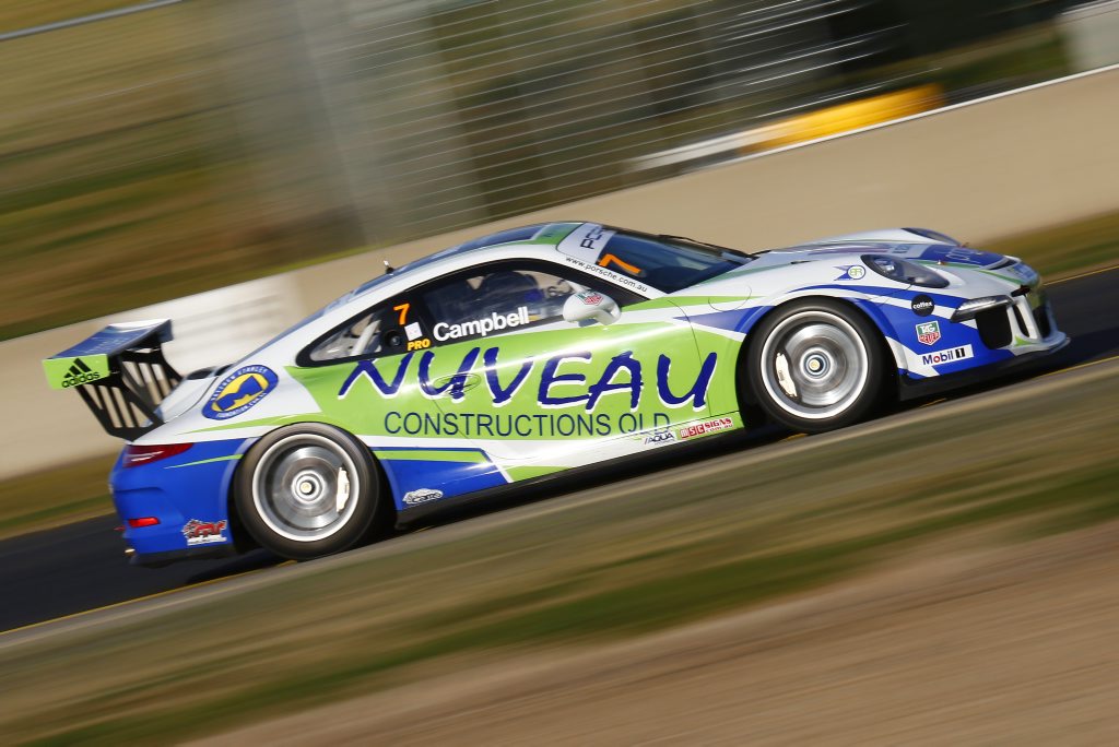 Matt Campbell in winning form at Sydney Motorsport Park in the Porsche Carrera Cup at the weekend. Photo Darin Mandy/Digital Realism Matt Campbell in winning form at Sydney Motorsport Park in the Porsche Carrera Cup at the weekend. Photo Darin Mandy/Digital Realism
