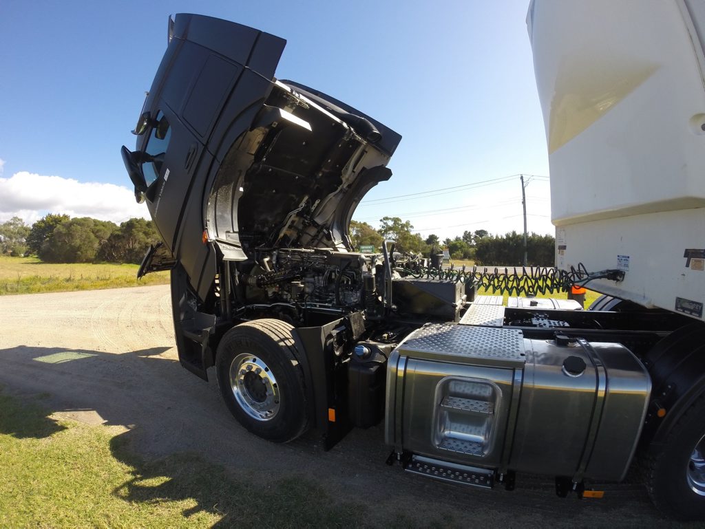 New Actros replaces the venerable Benz V8 with a new technology in-line six cylinder Photo David Meredith / Big Rigs