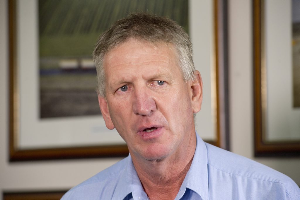 Denis Wagner gives press conference after the inquiry into the involvment of the Wagners quarry in the 2011 floods. Thursday, Oct 08, 2015 . Photo Nev Madsen / The Chronicle Denis Wagner gives press conference after the inquiry into the involvment of the Wagners quarry in the 2011 floods. Thursday, Oct 08, 2015 . Photo Nev Madsen / The Chronicle