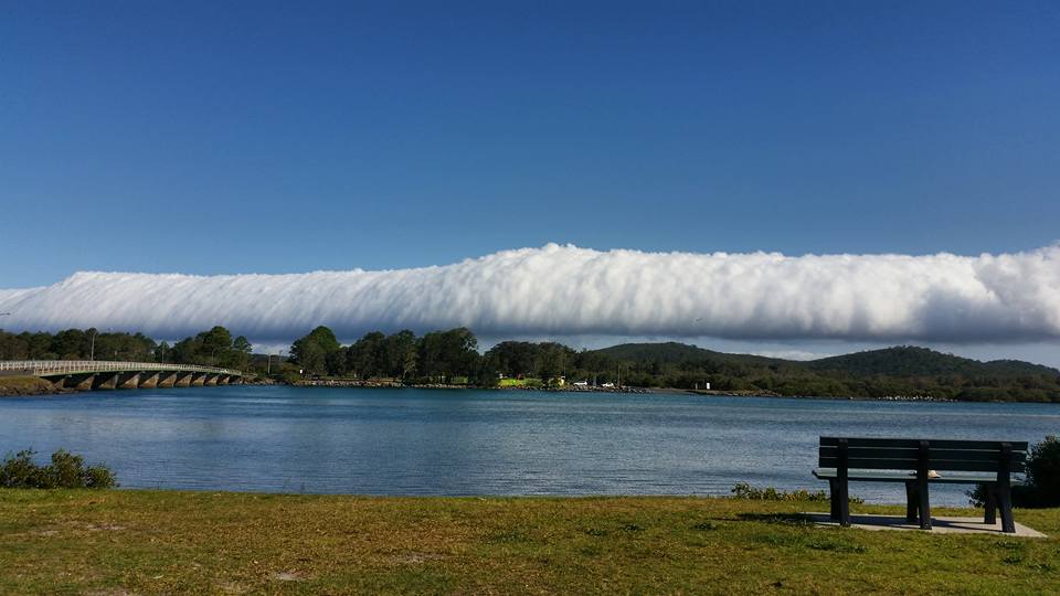 Cloud rolling in over Evans Head. Cloud rolling in over Evans Head.
