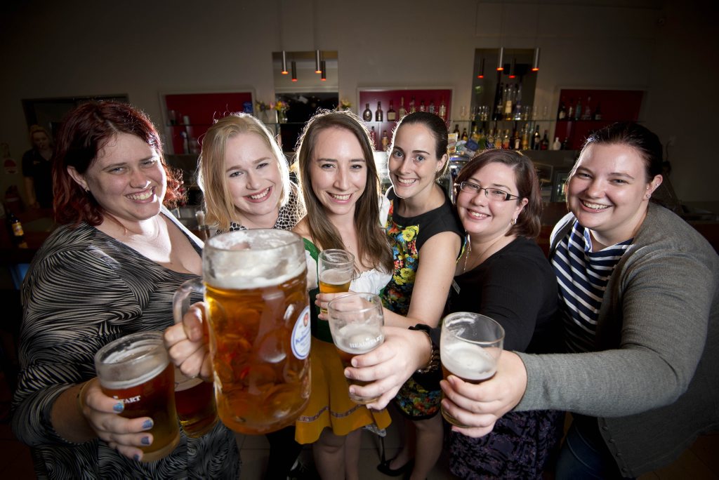 Tiana Dahl, Shani Mattinson, Jenny Ross, Alexandra Heron, Michelle Spann, Cassie Hinde. - Oktoberfest is just around the corner and the Rotaract team are gearing up for the celebration. Photo Paul Braven / The Observer Tiana Dahl, Shani Mattinson, Jenny Ross, Alexandra Heron, Michelle Spann, Cassie Hinde. - Oktoberfest is just around the corner and the Rotaract team are gearing up for the celebration. Photo Paul Braven / The Observer