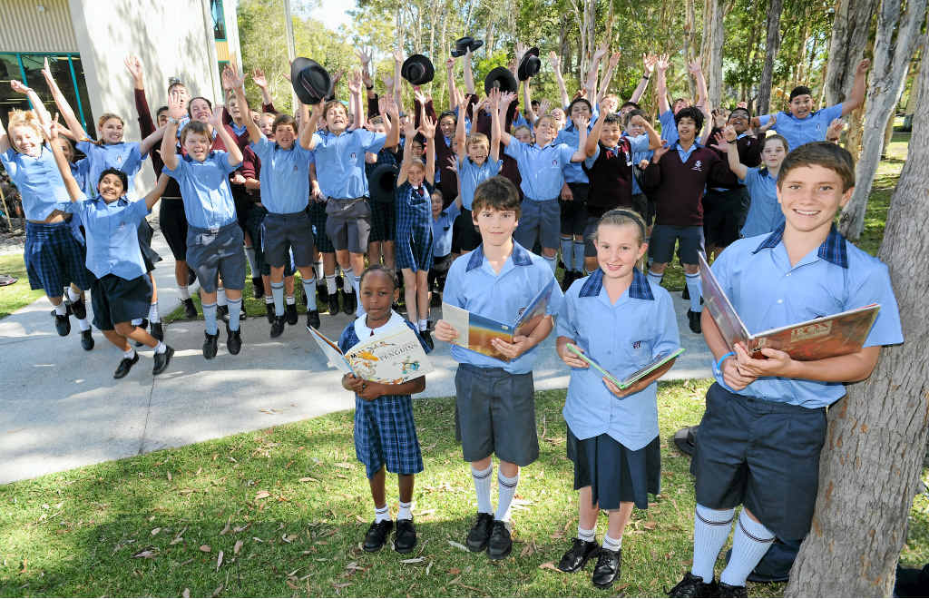 NAPLAN SUCCESS: In 2011, Fraser Coast Anglican College students Aimee Ogunseye (Year 3), Cameron Smith (Year 5), Madison Ross (Year 7) and Jordan Meyers (Year 9) celebrate with others. NAPLAN SUCCESS: In 2011, Fraser Coast Anglican College students Aimee Ogunseye (Year 3), Cameron Smith (Year 5), Madison Ross (Year 7) and Jordan Meyers (Year 9) celebrate with others.